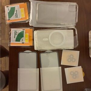 Clear Protective Phone Case with Screen Protectors